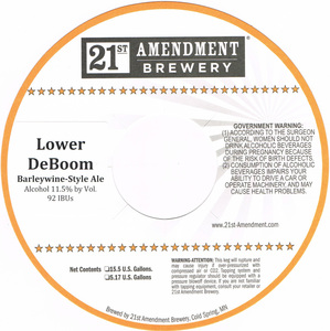 21st Amendment Brewery Lower De Boom December 2012