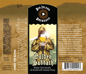 Big Island Brewhaus Golden Sabbath January 2013