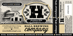 Hall Brewing Company Farmhouse IPA January 2013
