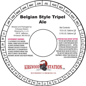 Kirkwood Station Belgian Style Tripel Ale January 2013