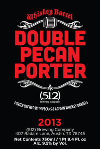 512 Brewing Company Whiskey Barrel Double Pecan Porter January 2013