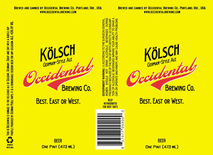 Occidental Brewing Co. KÖlsch German-style Ale