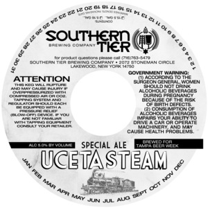 Southern Tier Brewing Company Uceta Steam Special Ale January 2013