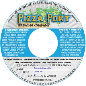 Pizza Port Clemente Cream Ale