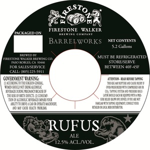 Firestone Walker Brewing Company Rufus January 2013