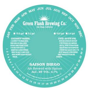 Green Flash Brewing Company Saison Diego January 2013