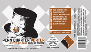 Dc Brau Brewing, LLC Penn Quarter Porter