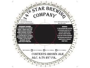 14th Star Brewing Co Brown Ale January 2013