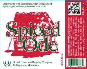 Olvalde Farm And Brewing Company Spiced Ode January 2013