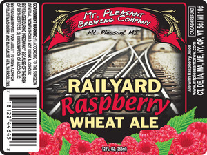 Mt. Pleasant Brewing Company Railyard Raspberry Wheat Ale February 2013