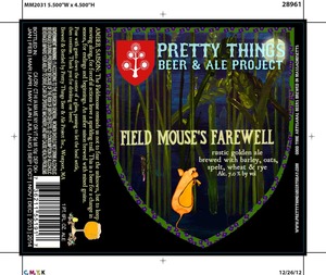 Pretty Things Beer & Ale Project, Inc Field Mouse Farewell February 2013