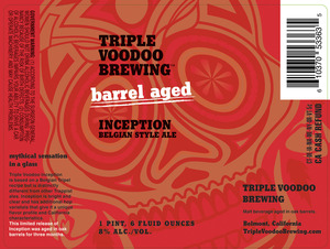 Triple Voodoo Brewing Barrel Aged Inception February 2013