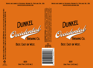 Occidental Brewing Co. Dunkel