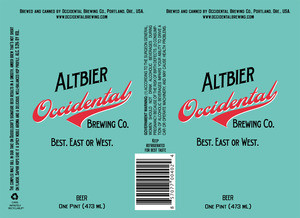 Occidental Brewing Co. Altbier
