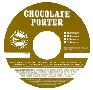 Hangar 24 Craft Brewery Chocolate Porter February 2013