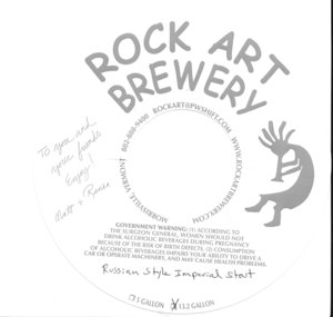 Rock Art Brewery Russian Style Imperial Stout February 2013