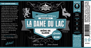 Lakewood Brewing Company La Dame Du Lac March 2013