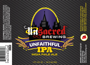 Unsacred Brewing Unfaithful March 2013