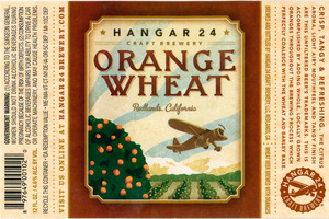 Hangar 24 Craft Brewery Orange Wheat March 2013