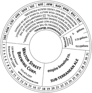 Empire Brewing Company Sub-terranean Ale