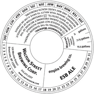 Empire Brewing Company Esb Ale March 2013