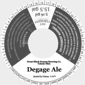 Great Black Swamp Brewing Co. Degage Ale March 2013