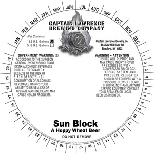 Captain Lawrence Brewing Co Sun Block March 2013