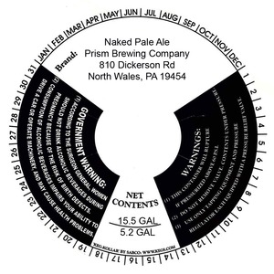 Prism Brewing Company Naked Pale March 2013