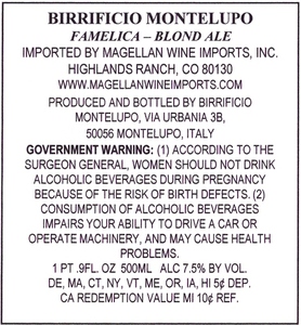 Birrificio Montelupo Famelica March 2013