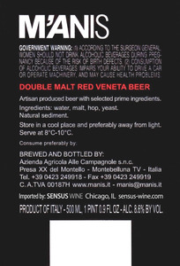 M'anis Double Malt Red Veneta Beer March 2013