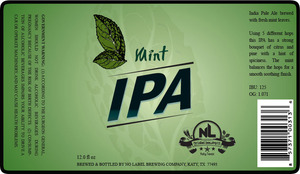 No Label Brewing Co Mint IPA