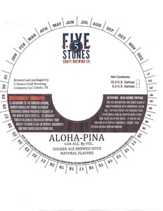 5 Stones Craft Brewing Company LLC Aloha Pina April 2013