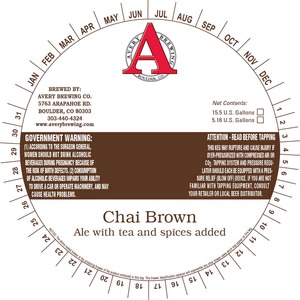 Avery Brewing Company Chai Brown