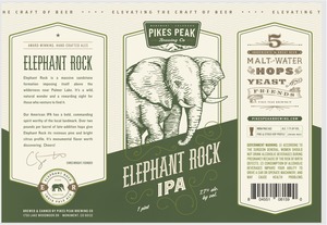 Pikes Peak Brewing Co. Elephant Rock IPA May 2013
