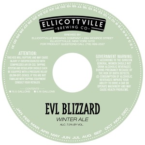 Ellicottville Brewing Company Evl Blizzard Winter Ale