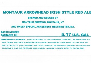 Montauk Brewing Montauk Arrowhead Irish