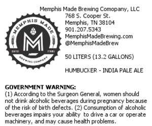 Memphis Made Brewing Company Humbucker September 2013