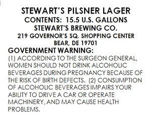 Stewart's Pilsner September 2013