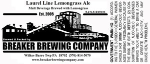Breaker Brewing Company Laurel Line Lemongrass Ale
