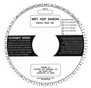 Country Boy Brewing Wet Hop Saison