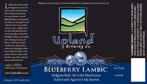 Upland Brewing Company, Inc. Blueberry Lambic November 2013