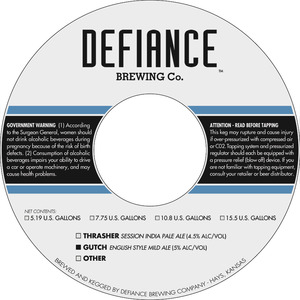 Defiance Brewing Co. Gutch