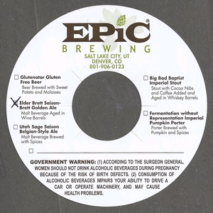 Epic Brewing Elder Brett