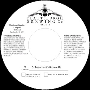 Plattsburgh Brewing Co Dr Beaumont's November 2013