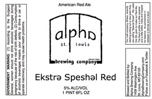 Alpha Brewing Company Ekstre Speshel Red November 2013