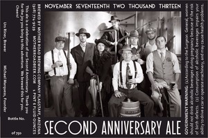 Second Anniversary Ale November 2013