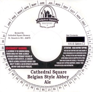 Cathedral Square Brewery Belgian Style Abbey