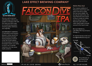 Lake Effect Brewing Company Falcon Dive IPA December 2013
