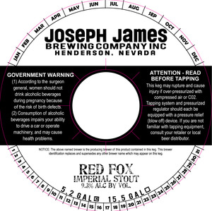 Joseph James Brewing Co. Red Fox December 2013