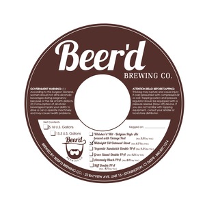 Beer'd Brewing Co. Midnight Oil Oatmeal Stout January 2014